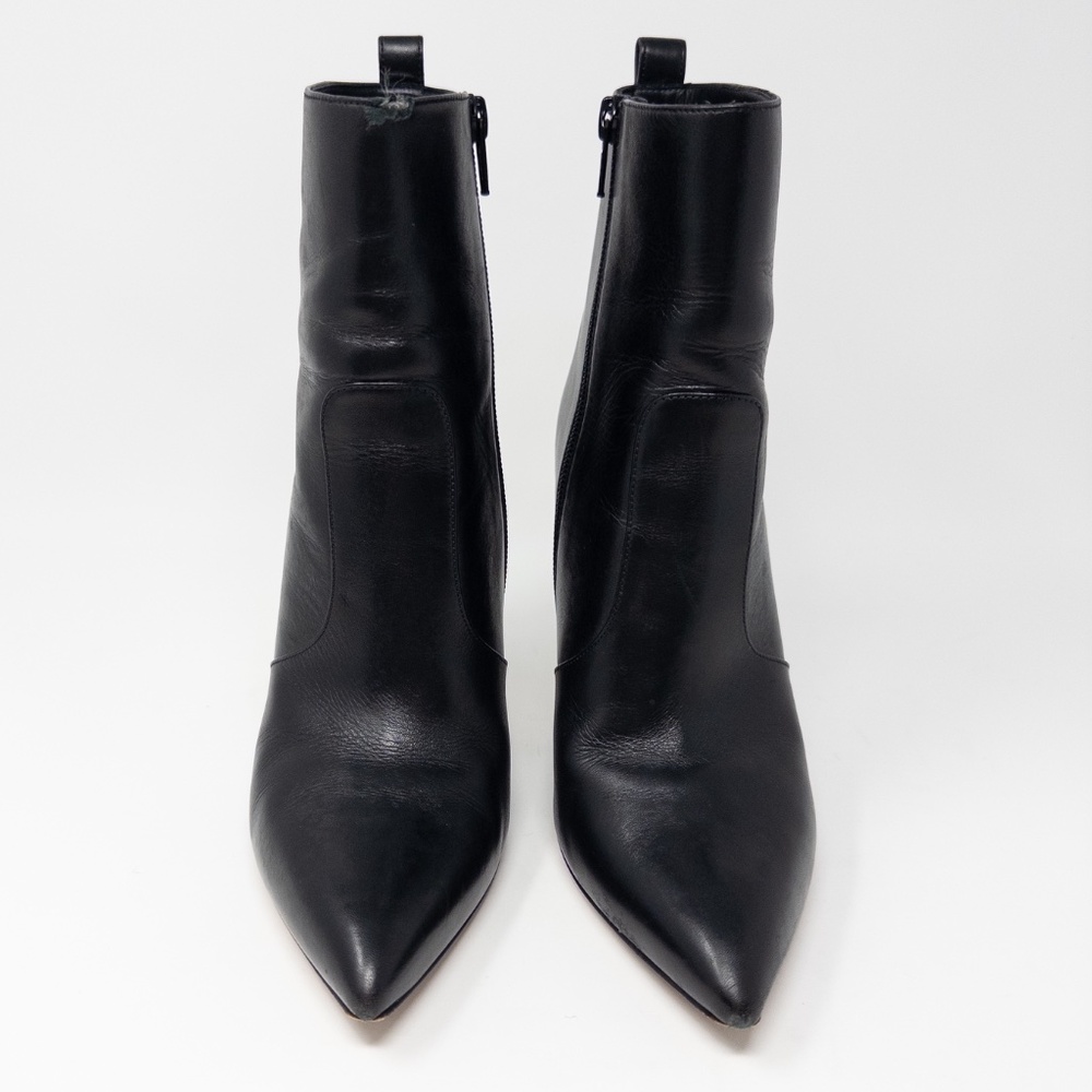 Valentino Garavani Rockstud Stiletto Booties Black Leather Womens 38.5 EU 8.5 US - Picture 2 of 7